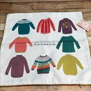 Winter Sweater Accent Pillow Cover NEW!
